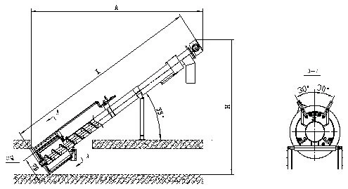 WXZG type drum grille decontamination machine drawing